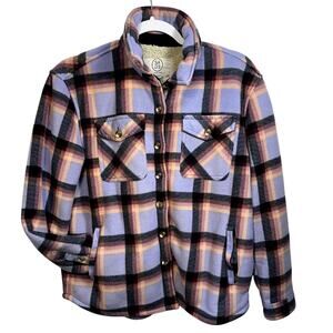 Sage Collective Plaid Shacket Women S Fleece Shirt Jacket Gorpcore Western Ranch